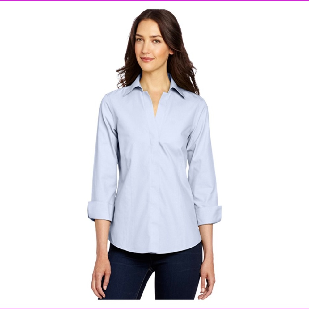 Women Pinpoint Oxford Non-Iron Stretch Poplin Bls